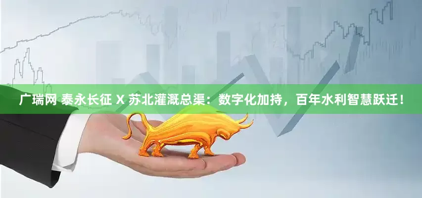 广瑞网 泰永长征 X 苏北灌溉总渠：数字化加持，百年水利智慧跃迁！